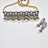 Chandani Antique Silver Choker - The Pashm